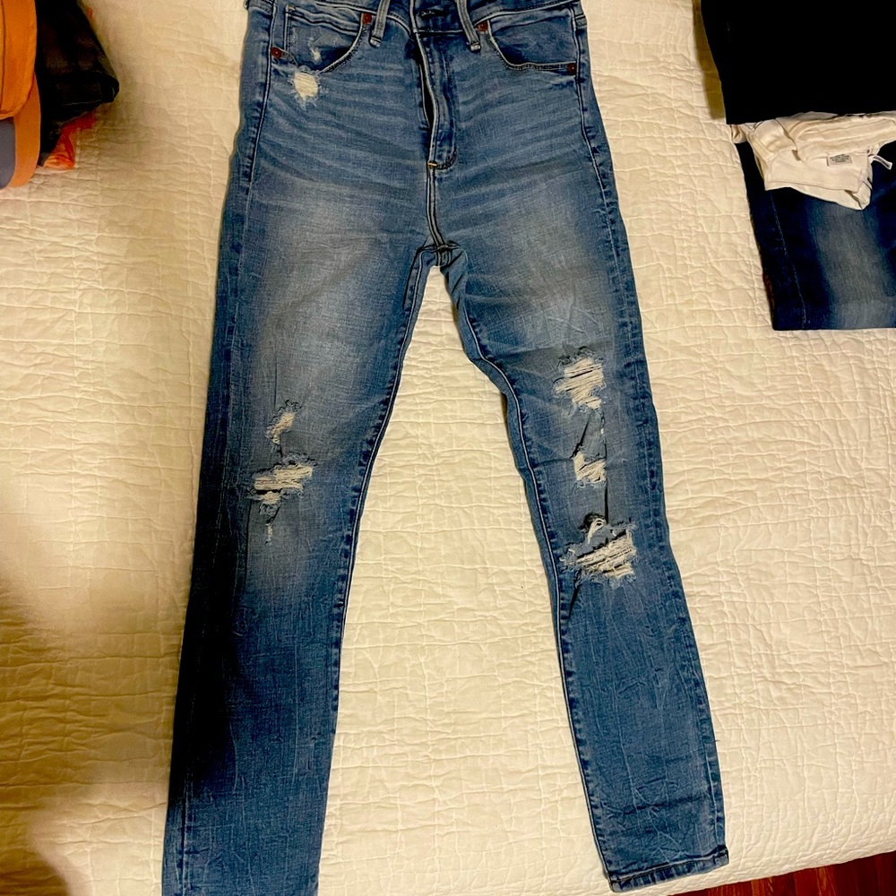 A&F skinny high rise jeans